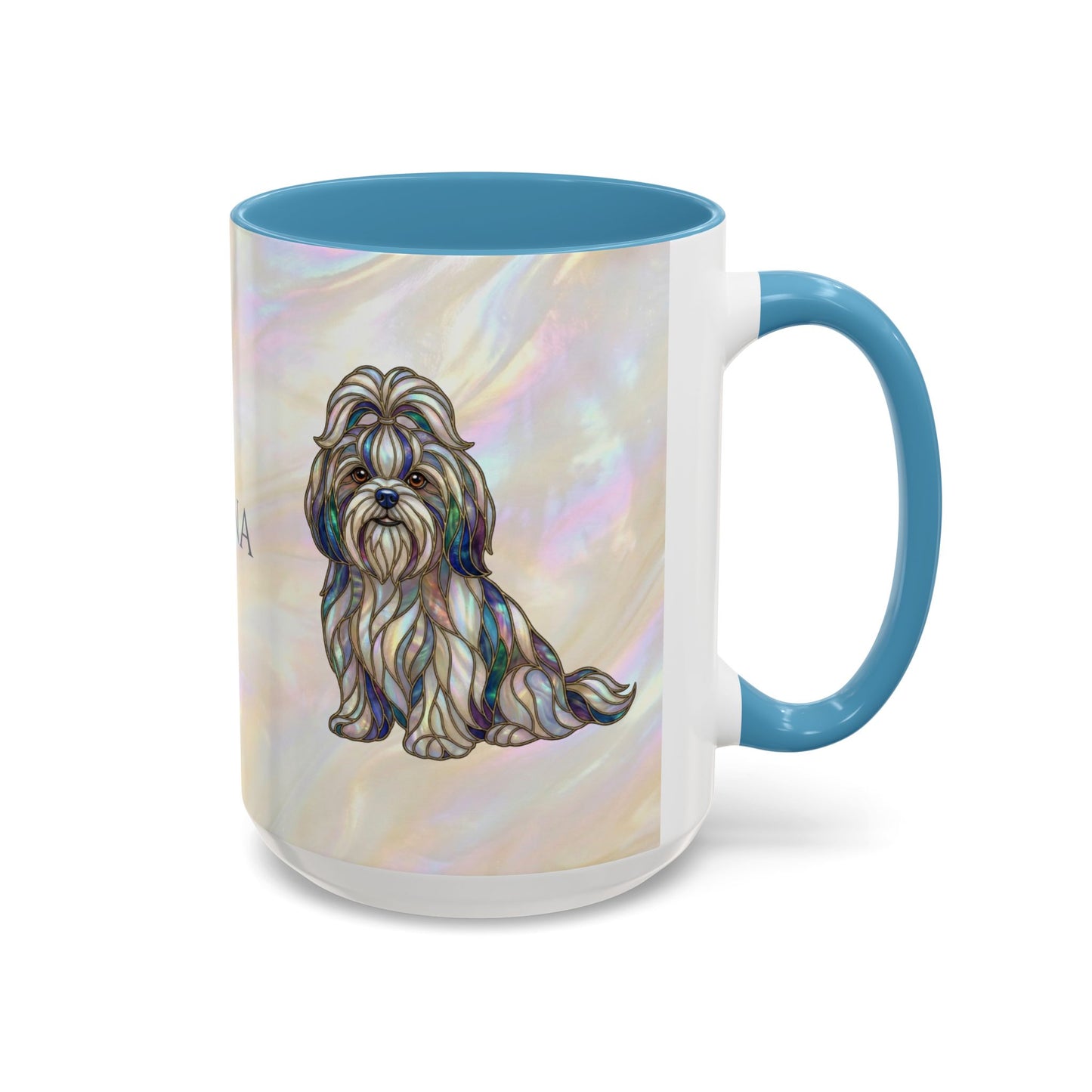 Shih Tzu Accent Coffee Mug – Stained Glass Design 11/15oz - 14647