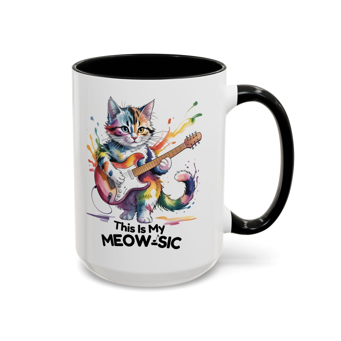 This Is My Meow-sic Cat Mug – Funny Music Lover Coffee Cup Gift for Cat Lovers (11oz / 15oz) - 14808