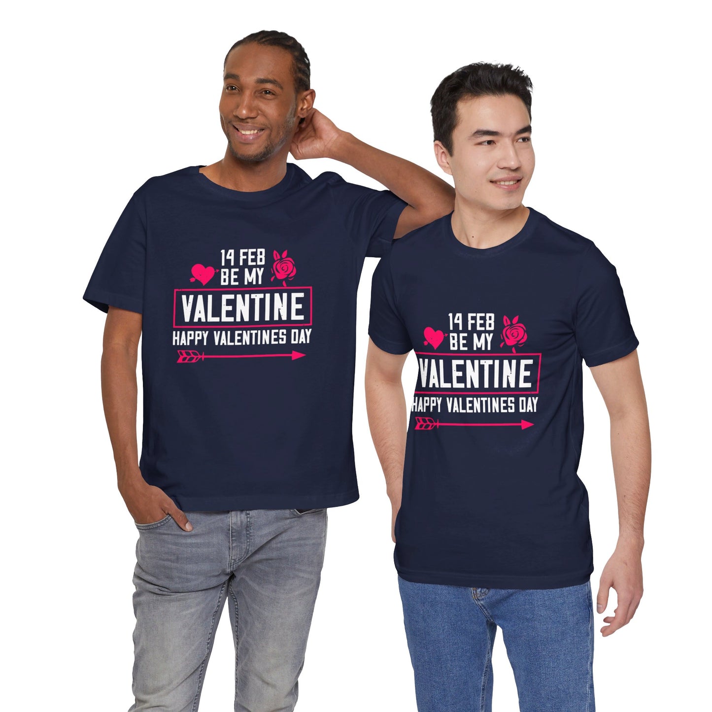 14 Feb, Be My Valentine - Unisex Jersey Short Sleeve Tee