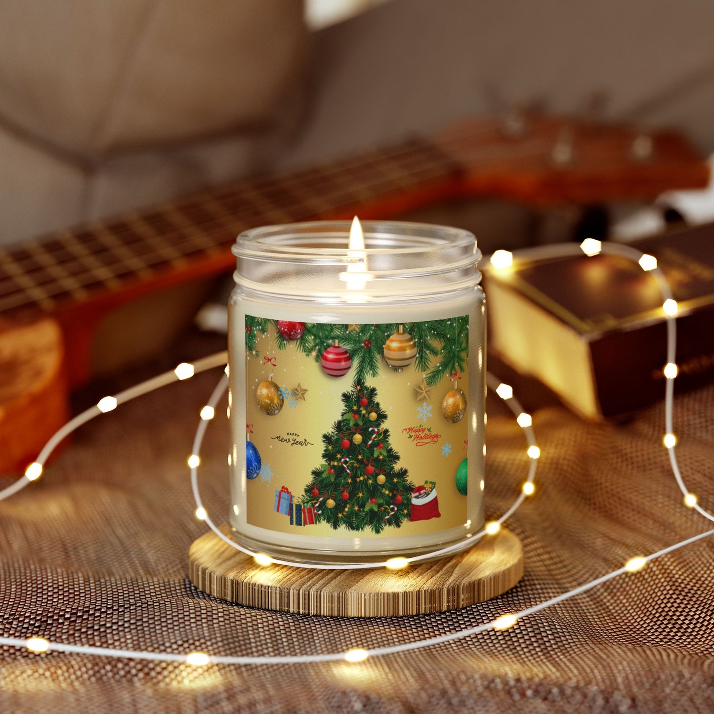 Christmas Tree - Scented Candles, Coconut Apricot Wax (4oz, 9oz)