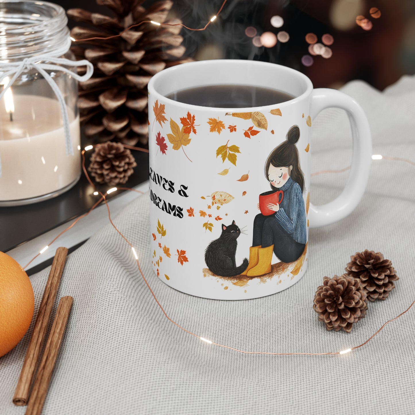 Autumn Leaves & Coffee Dreams - Mug 11oz - 12695
