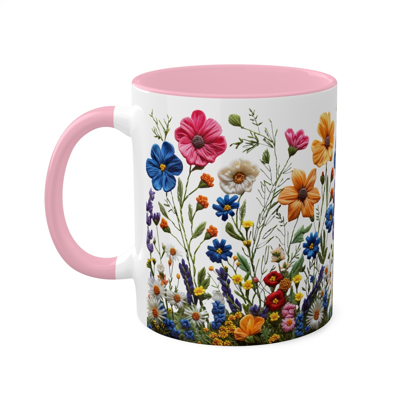 Wild and Free: Wildflower Colorful Mugs, 11oz