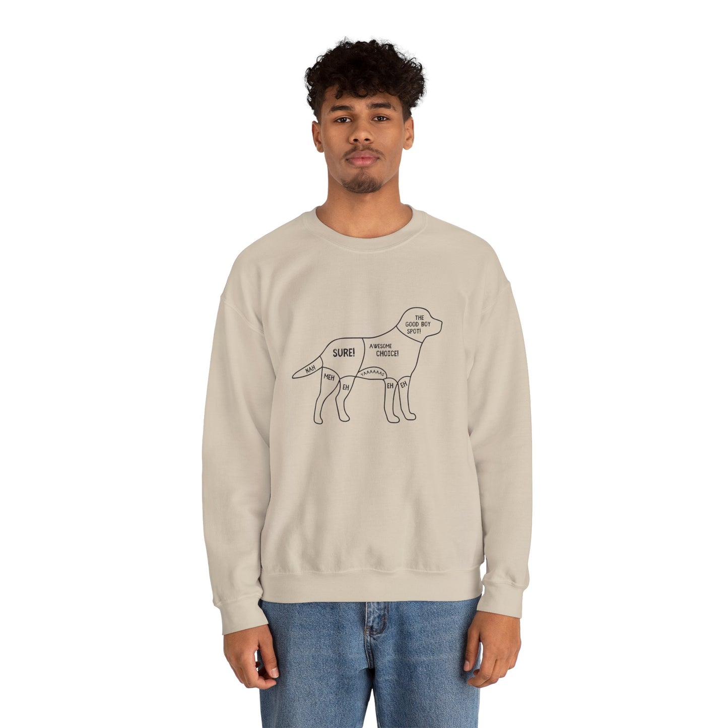 The Good Boy Spot!! - Unisex Heavy Blend™ Crewneck Sweatshirt