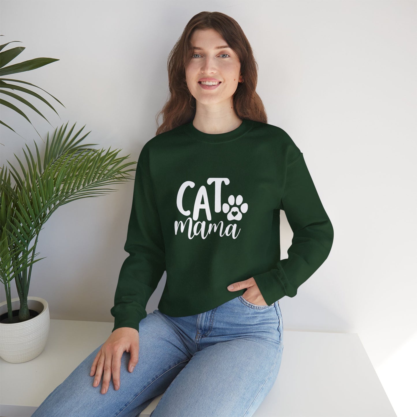 Cat Mama - Unisex Heavy Blend™ Crewneck Sweatshirt