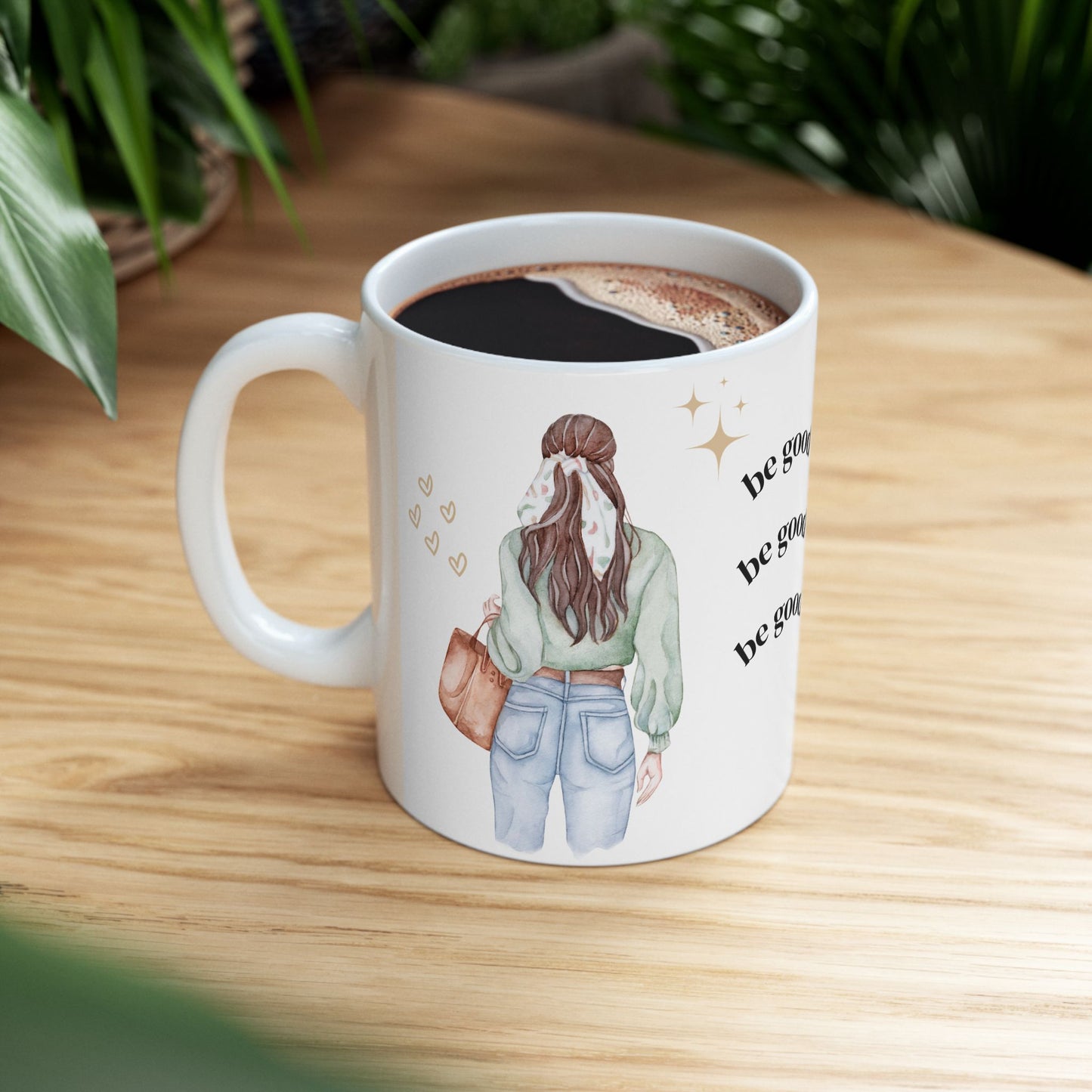 Motivational Ceramic Mug - 'Be Good Do Good' Coffee Cup, Inspirational Drinkware for Her, Self-Care Gift, Positive Affirmation Mug - 14078