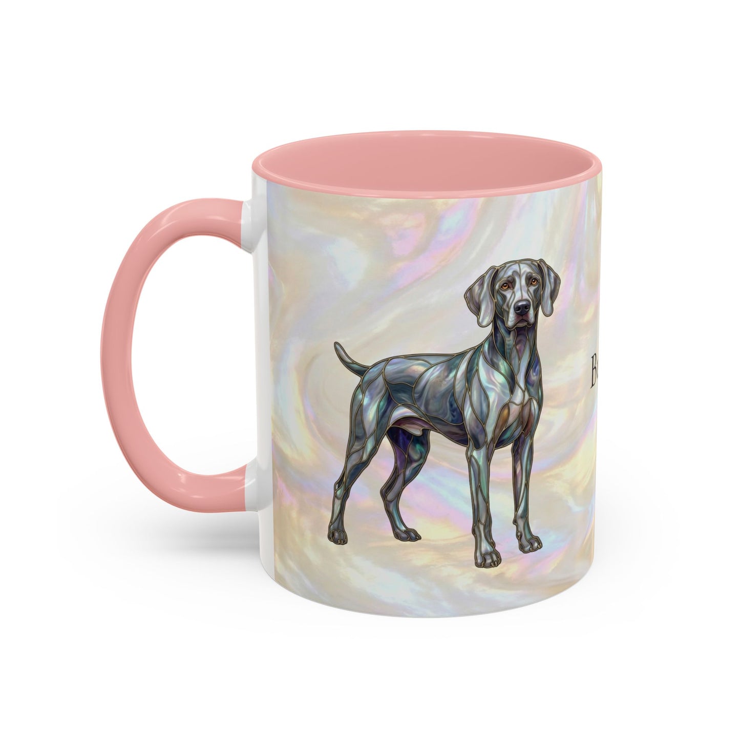Weimaraner Accent Coffee Mug – Stained Glass Design 11/15oz - 14649