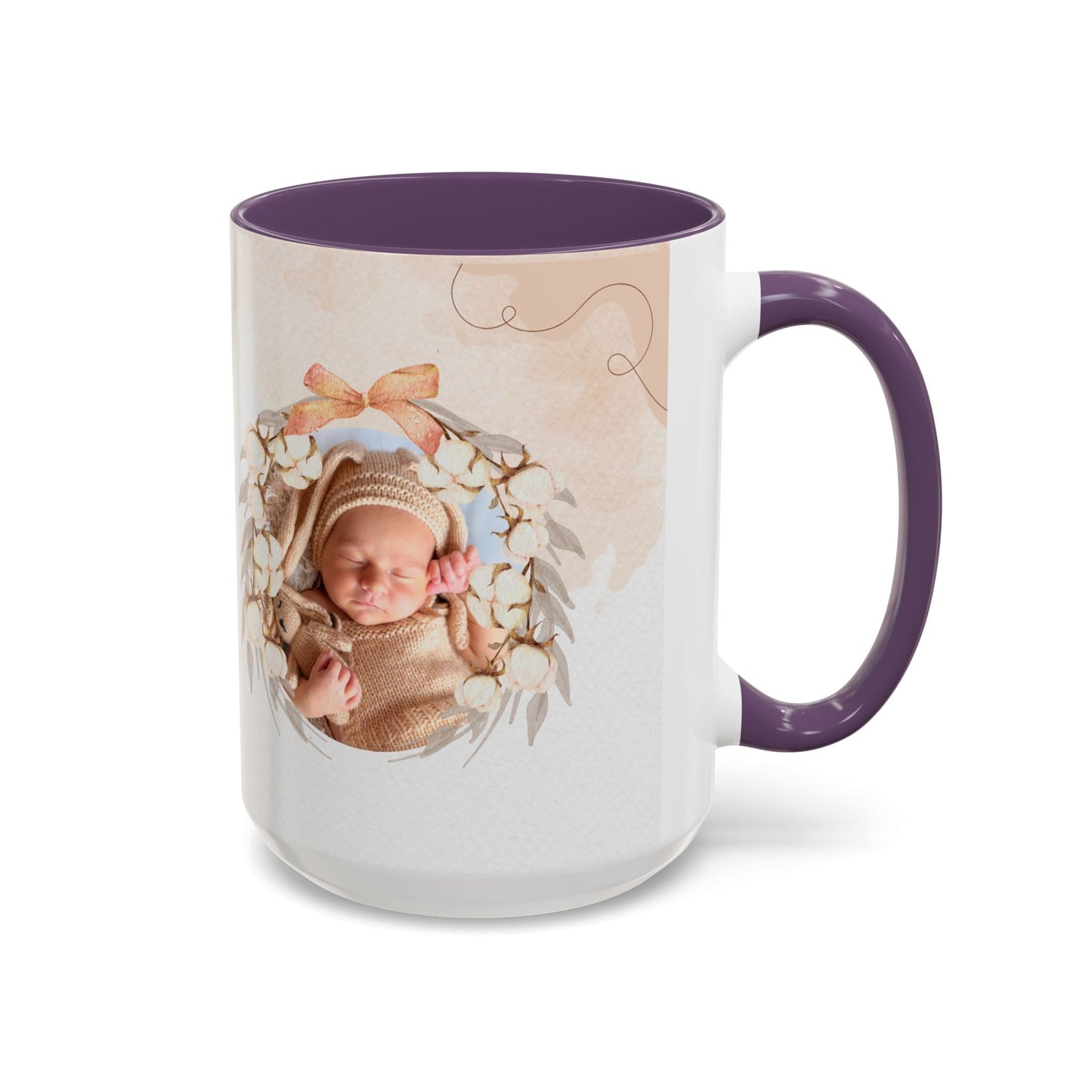 Oh Baby, Samira's Baby Shower, Customizable - Accent Coffee Mug (11, 15oz) - 10882