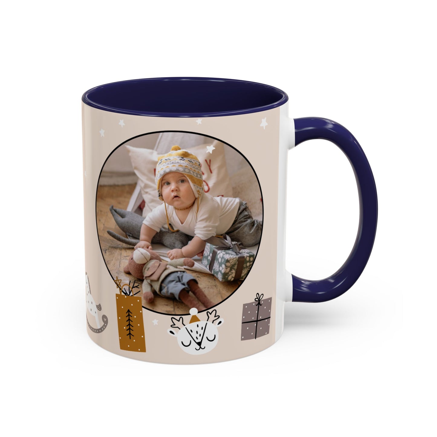 My First Christmas, Customizable - Accent Coffee Mug (11, 15oz) - 10860