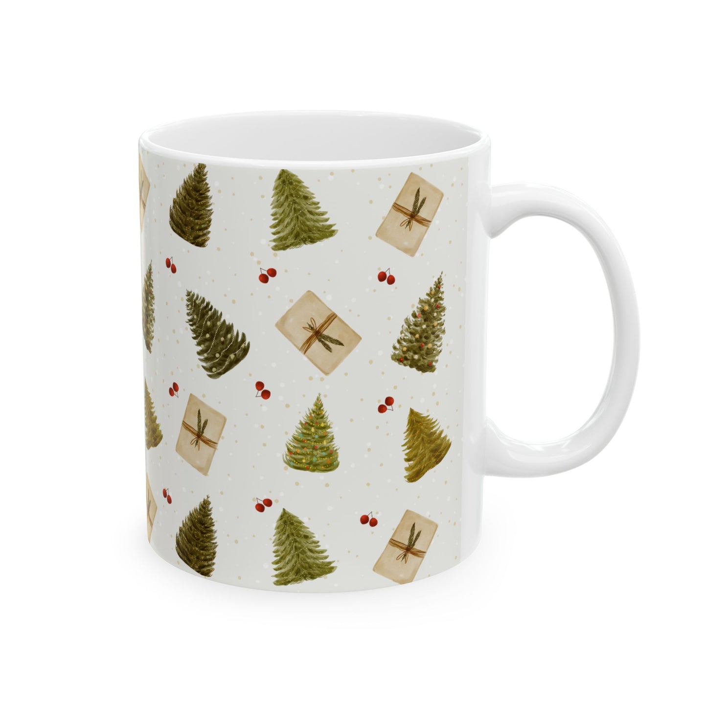 Christmas Trees & Gifts - Ceramic Mug, (11oz, 15oz) - 10914