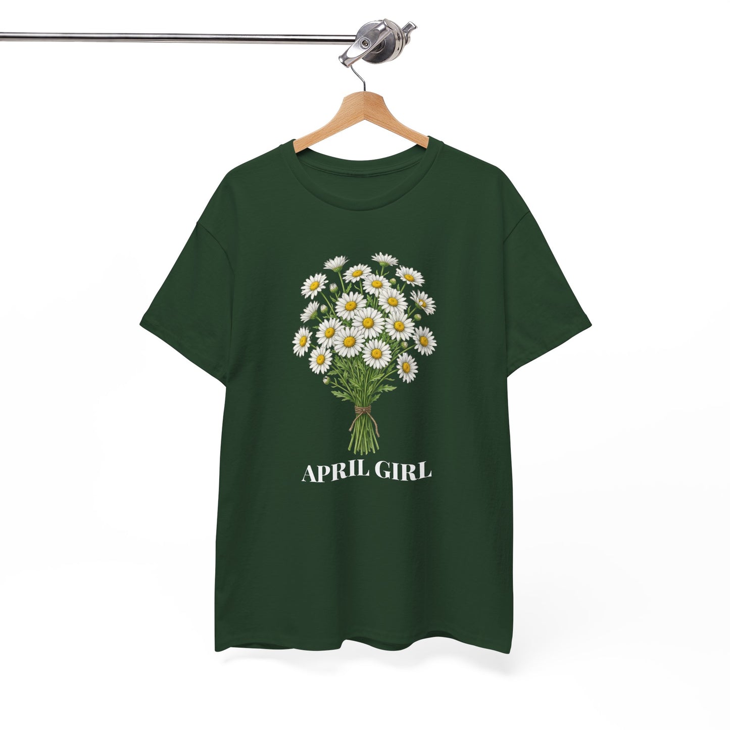 Personalized April Daisy Bouquet T-Shirt – Birth Flower Gift for Her - 14840