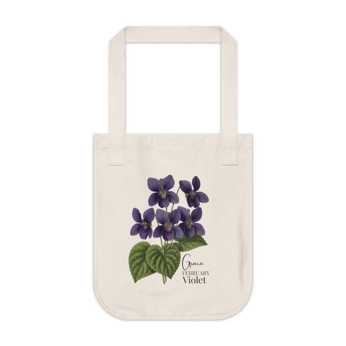 February Violet Birth Flower Tote Bag - 14694