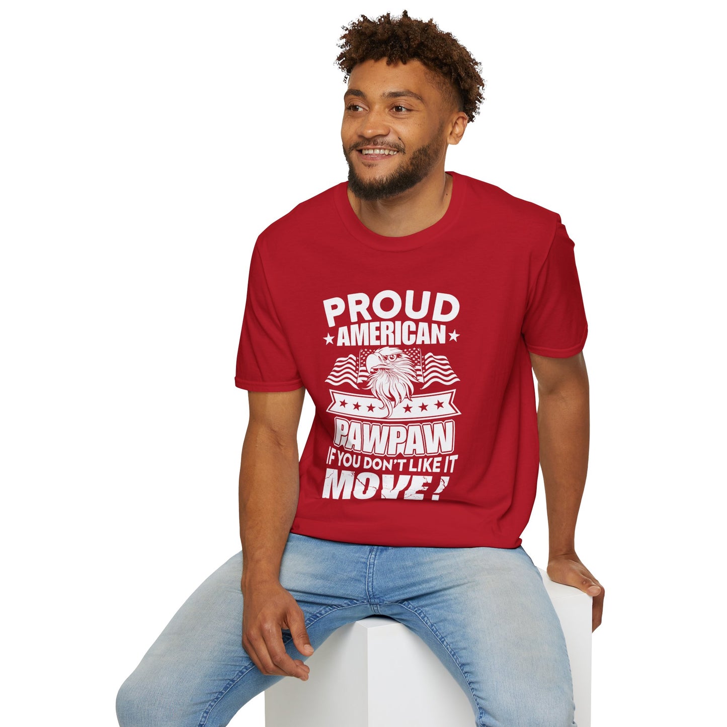 Proud American Pawpaw T-Shirt, Unisex Tee for Grandfather, Father's Day Gift, Casual Wear, Patriotic Shirt, Comfortable Tee - 13787
