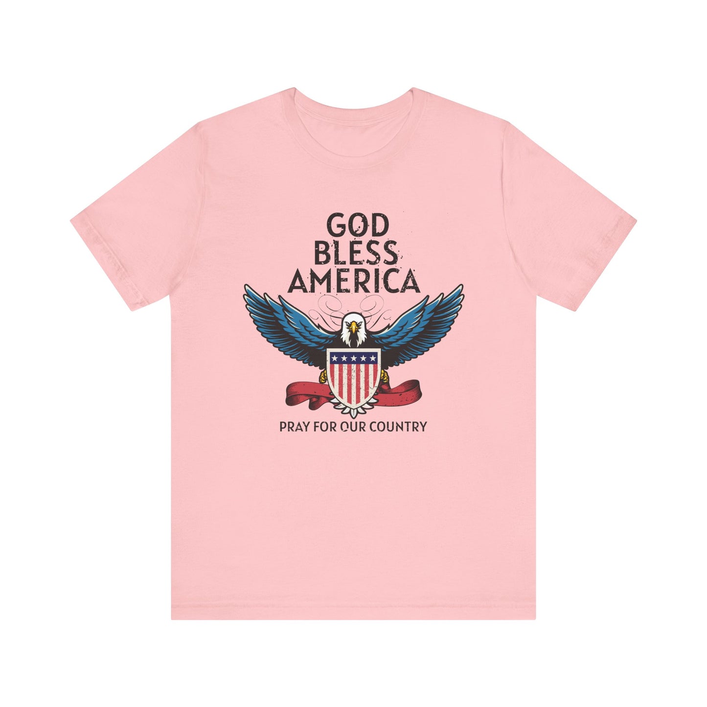 God Bless America Unisex Tee | Patriotic Shirt, American Eagle Design, Casual Wear, Independence Day, Gifts for Veterans - 13786