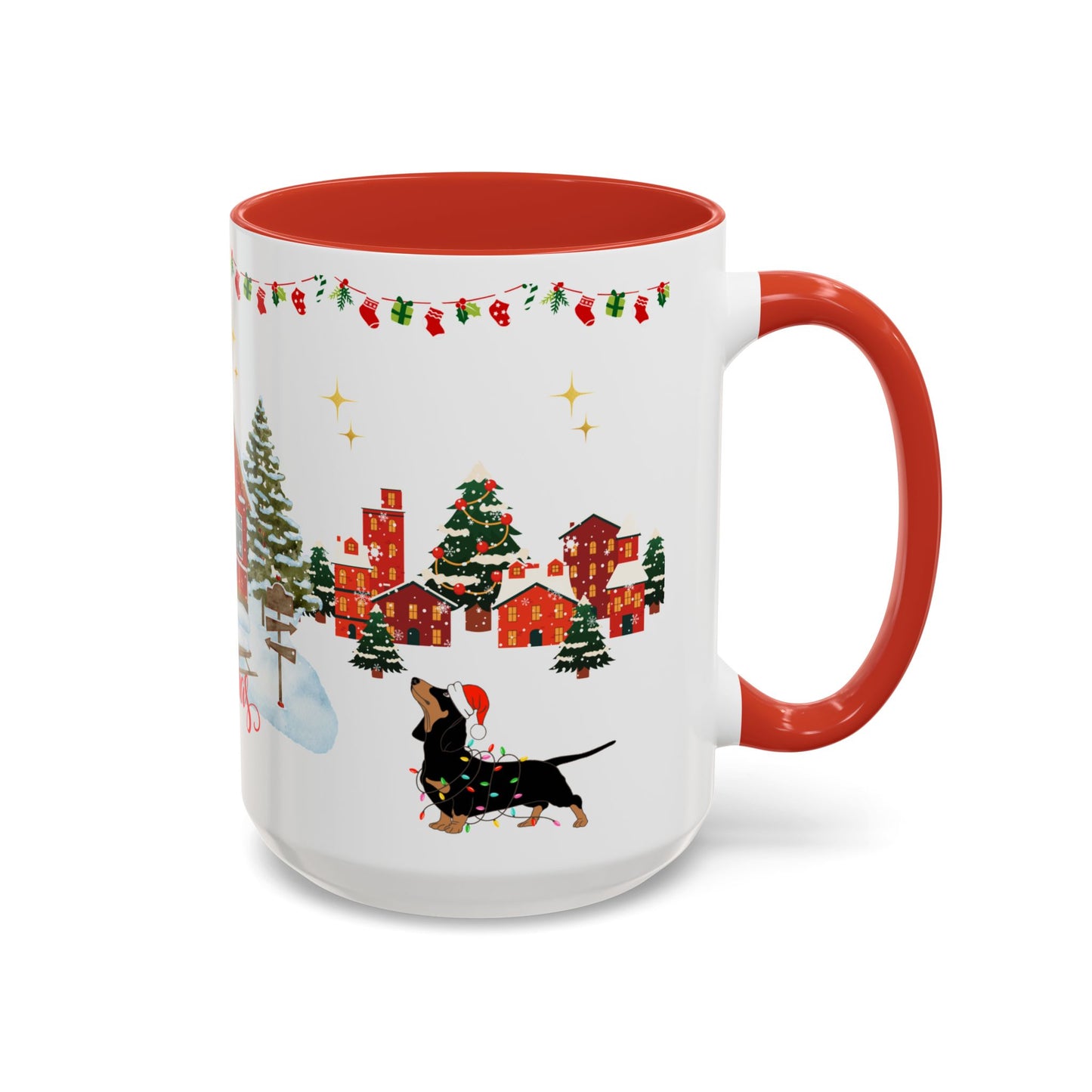 Christmas House - Accent Coffee Mug (11, 15oz)