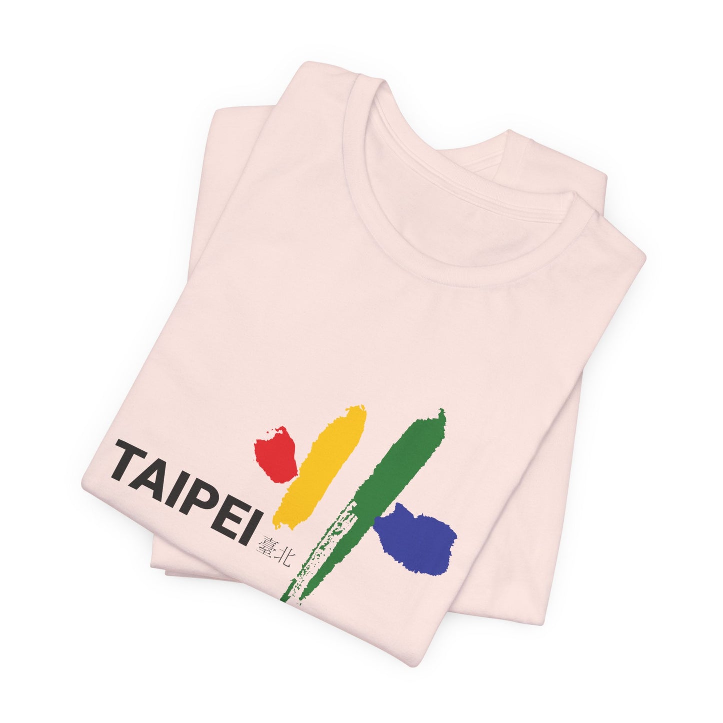 Taipei Artistic Unisex Tee - Colorful Graphic Short Sleeve Shirt - 12245