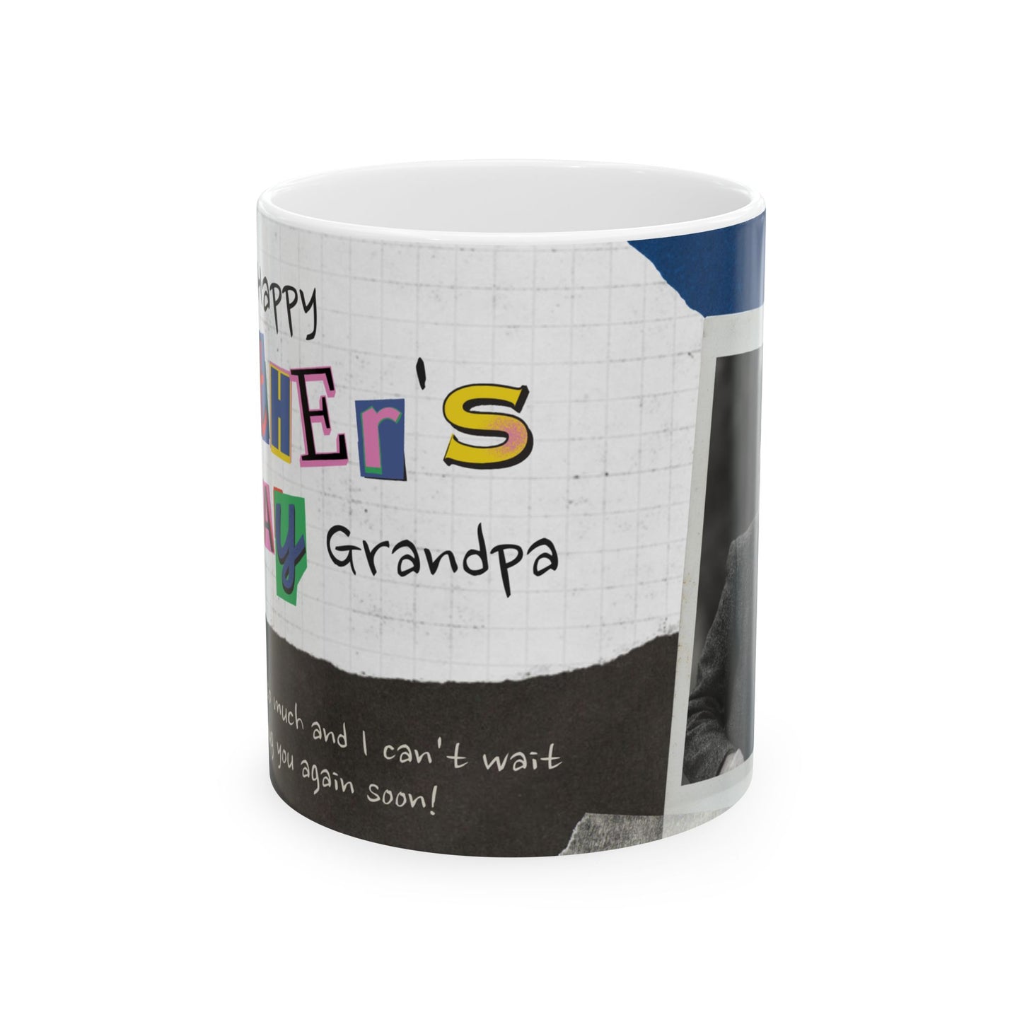 Personalized Father's Day Mug, Custom Ceramic Gifts for Grandpa, Unique Coffee Cup - 14064