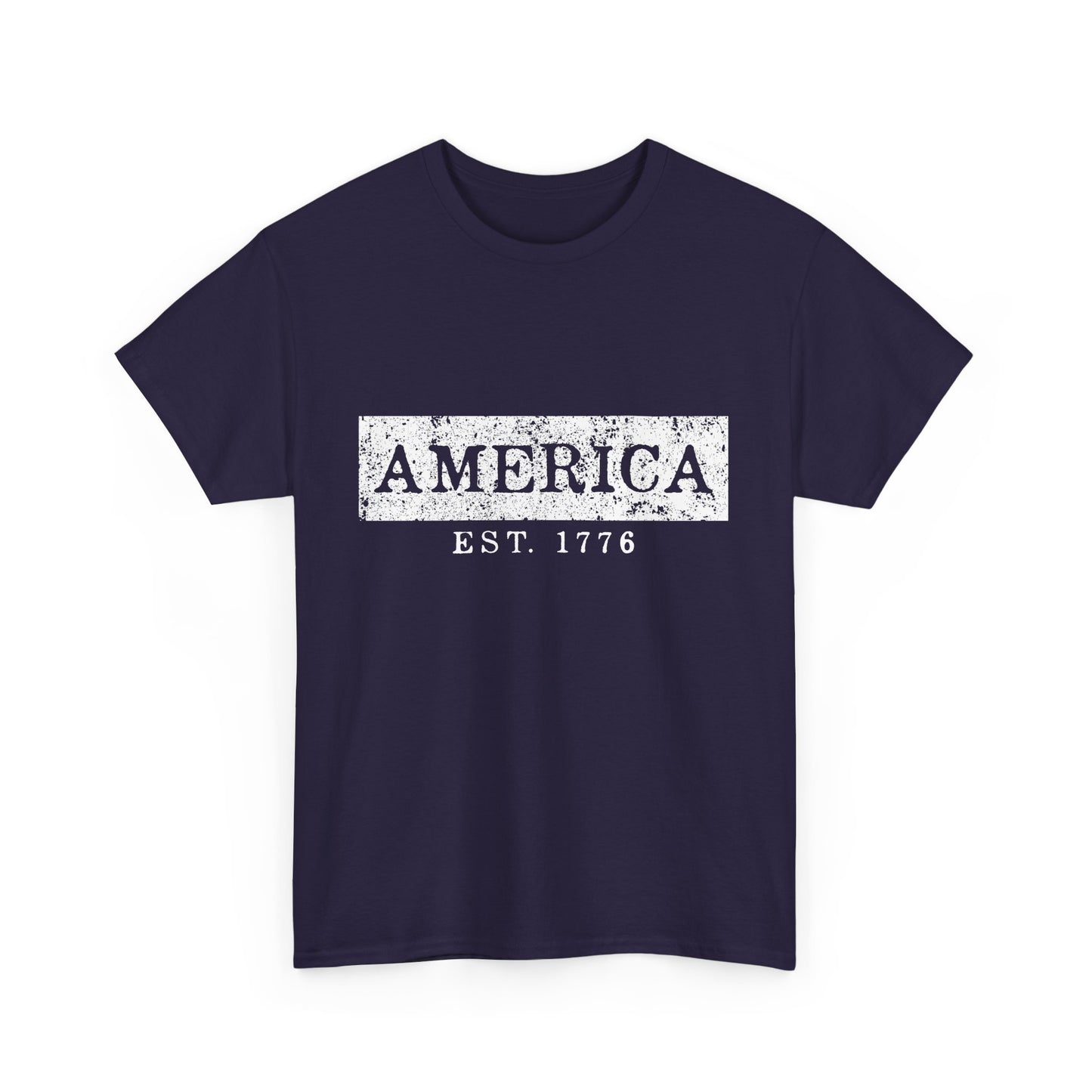 Patriotic Unisex Tee - America EST 1776, Vintage Style Shirt, Independence Day Gift, Casual Wear, Gifts for Him/Her - 13736