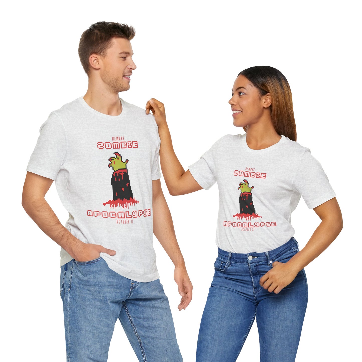 Halloween: Beware, Zombie Apocalypse - Unisex Jersey Short Sleeve Tee - 12667