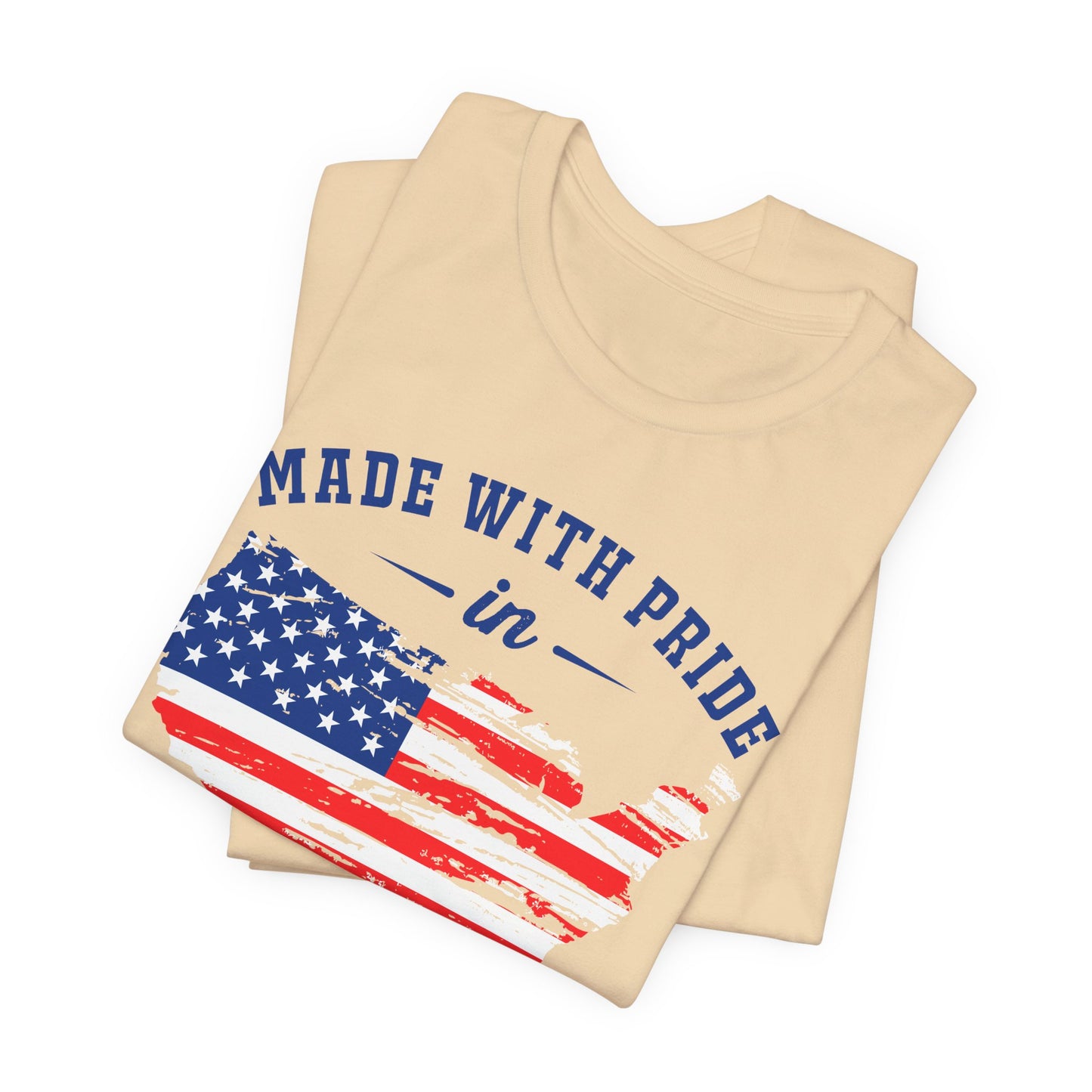 American Pride Unisex Tee, Patriotic Shirt, USA Pride Tee, Independence Day Apparel, Gift for Veterans, Summer Fashion - 13693