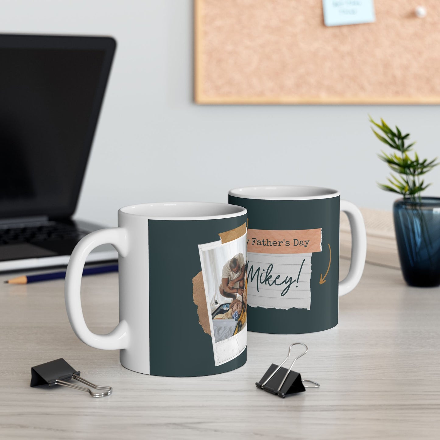 Personalized Father's Day Mug, Custom Gift for Dad, Family Photo Mug, Unique Coffee Cup, Celebrate Dad's Special Day - 14028