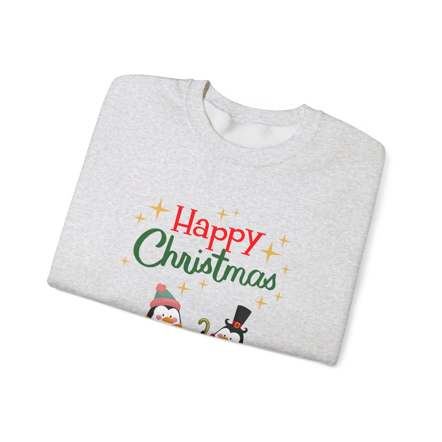 2 Penguins: Happy Christmas - Unisex Heavy Blend™ Crewneck Sweatshirt