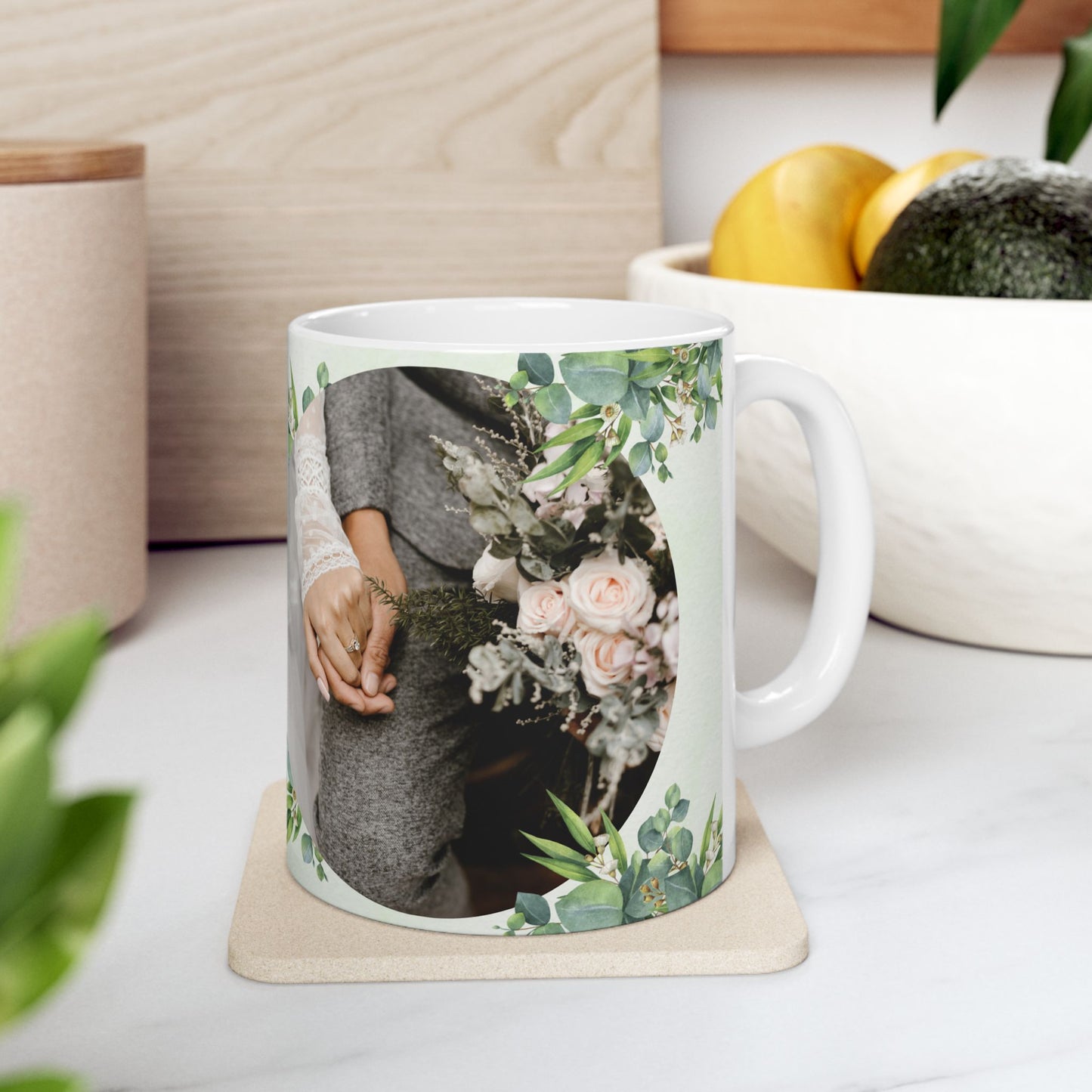 Happy Wedding, Details Customizable - Ceramic Mug, (11oz, 15oz) - 11031