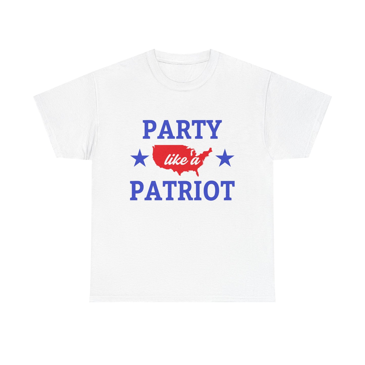Patriotic Party Tee - Celebrate Independence, Fun Gatherings, BBQs, Gift for Patriots, Unisex Heavy Cotton T-shirt - 13732