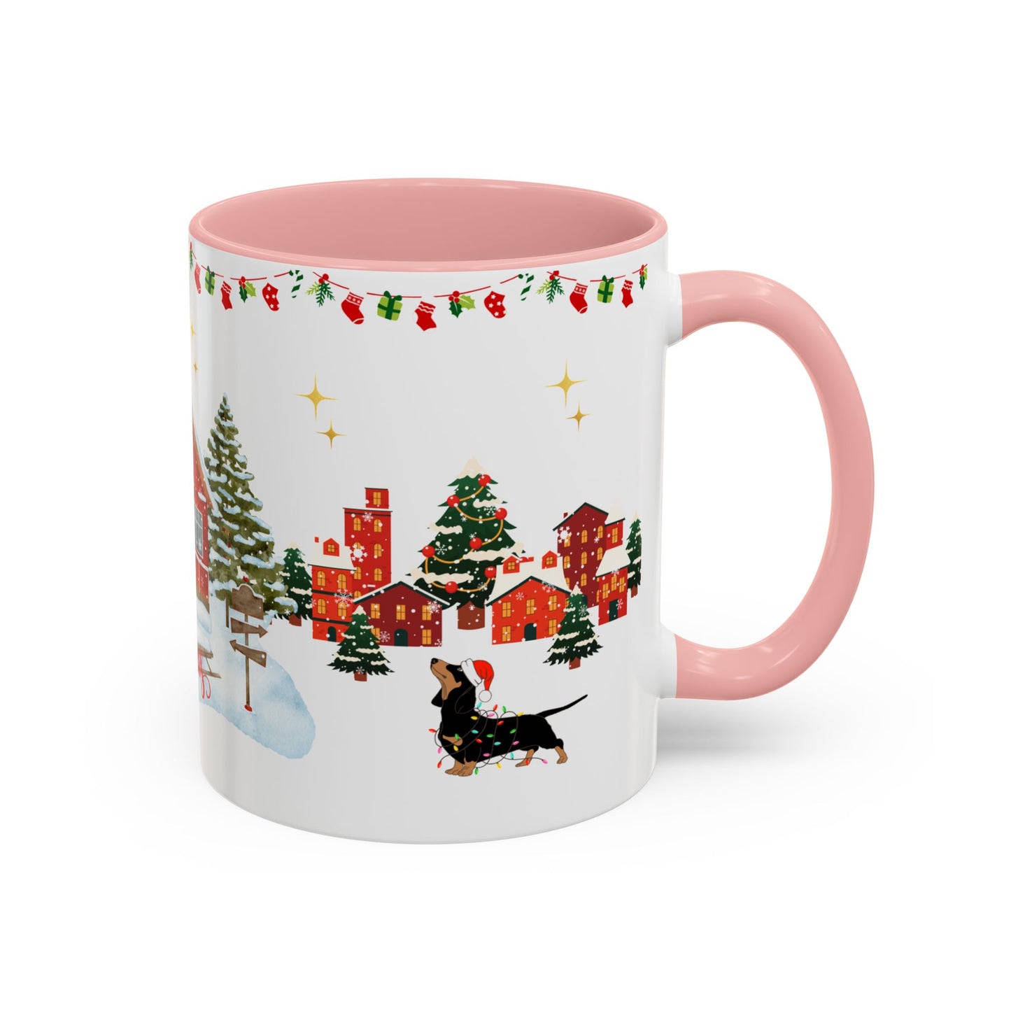 Christmas House - Accent Coffee Mug (11, 15oz)