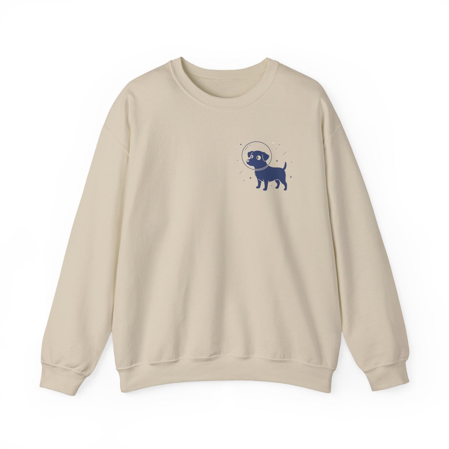 Dog in Space Crewneck Sweatshirt – Space Puppy Graphic Pullover - 14678