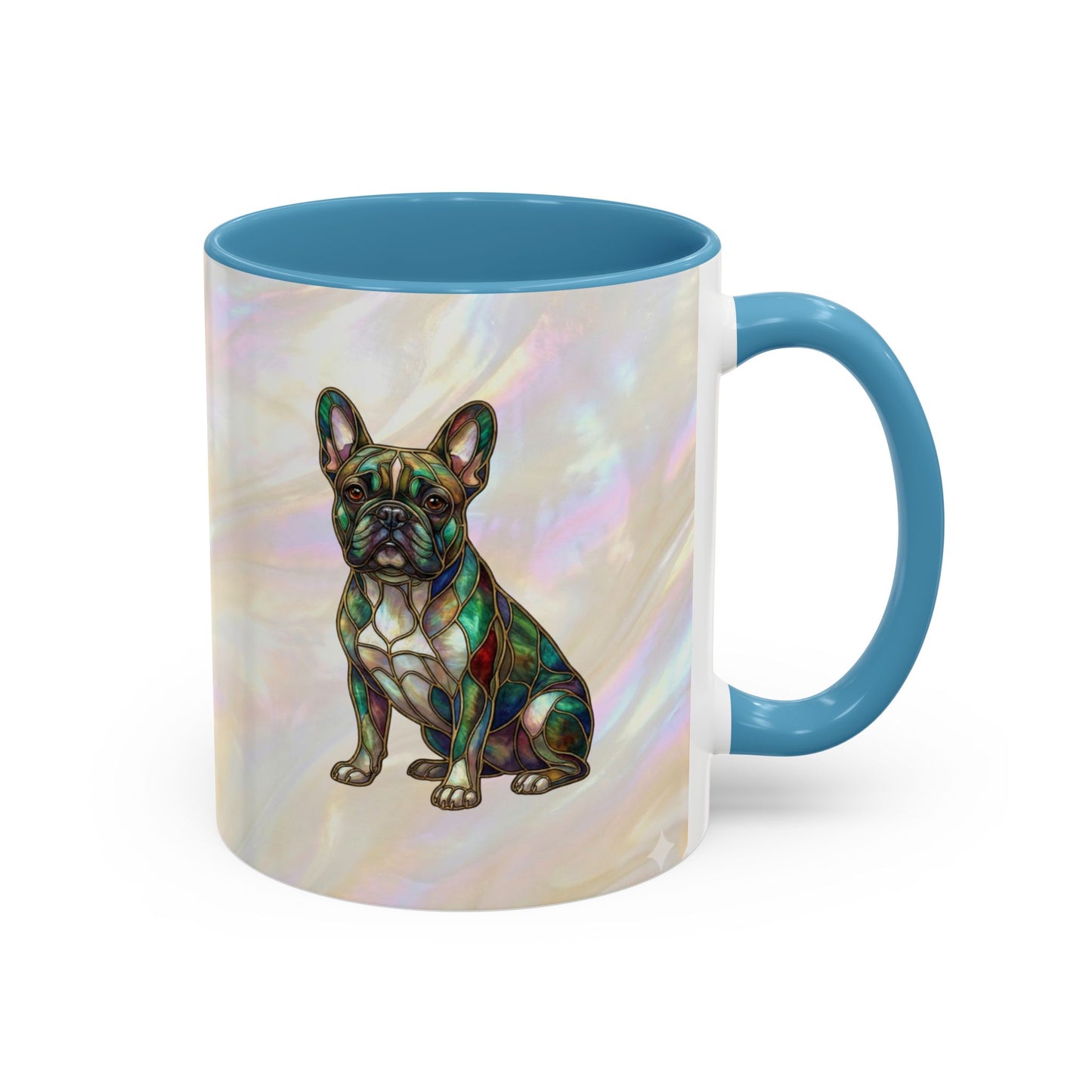 French Bulldog Accent Coffee Mug -Stained Glass Style (11/15oz) - 14632