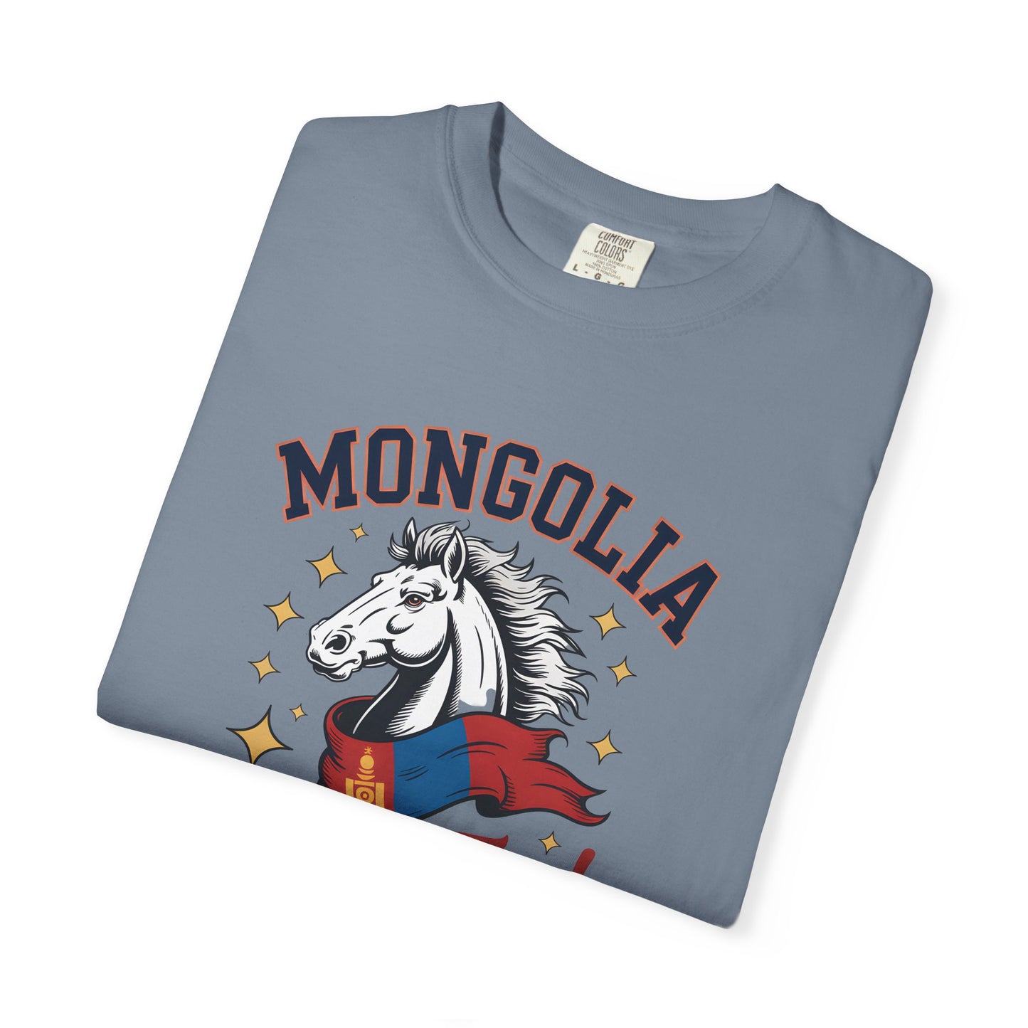 Born Free Mongolia Horse T-Shirt – Patriotic Mongolian Pride Graphic Tee for Men & Women - 14805