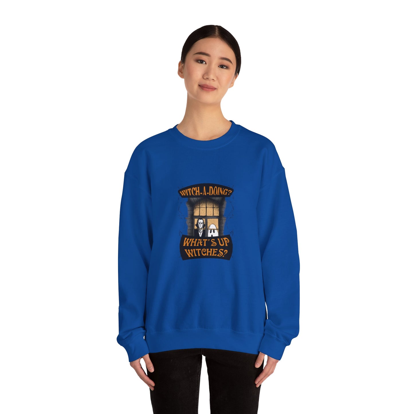 What's Up Witches? - Unisex Heavy Blend™ Crewneck Sweatshirt