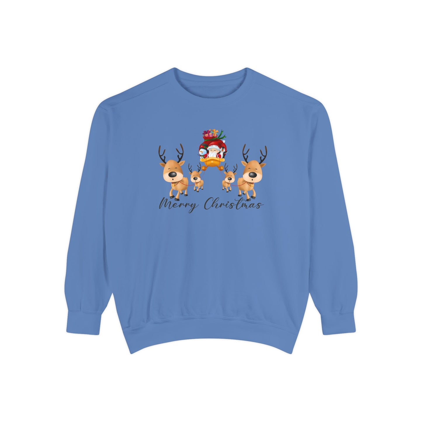 Reindeers - Unisex Garment-Dyed Sweatshirt - 10010