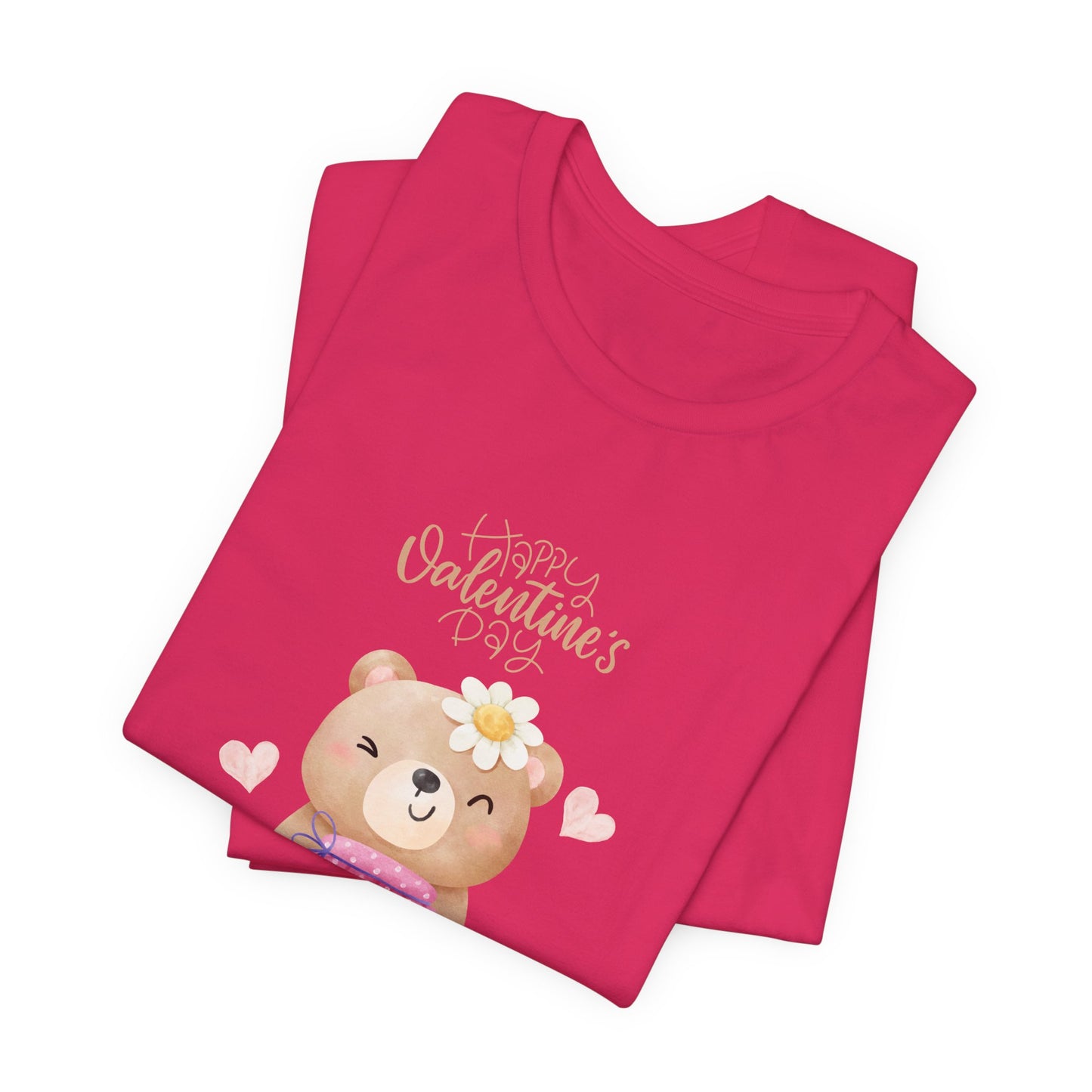 Baby Bear, Happy Valentine's Day - Unisex Jersey Short Sleeve Tee - 11522