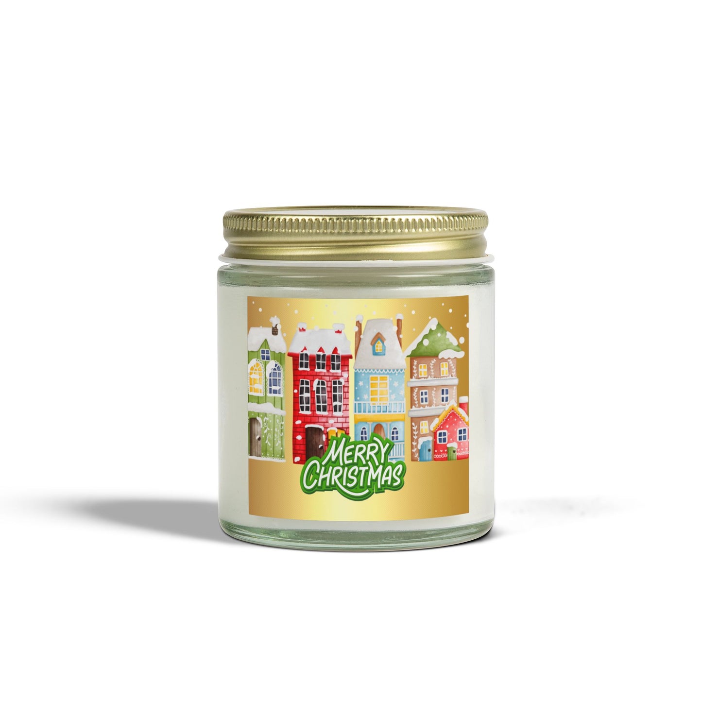 Merry Christmas  - Scented Candles, Coconut Apricot Wax (4oz, 9oz) - 10111