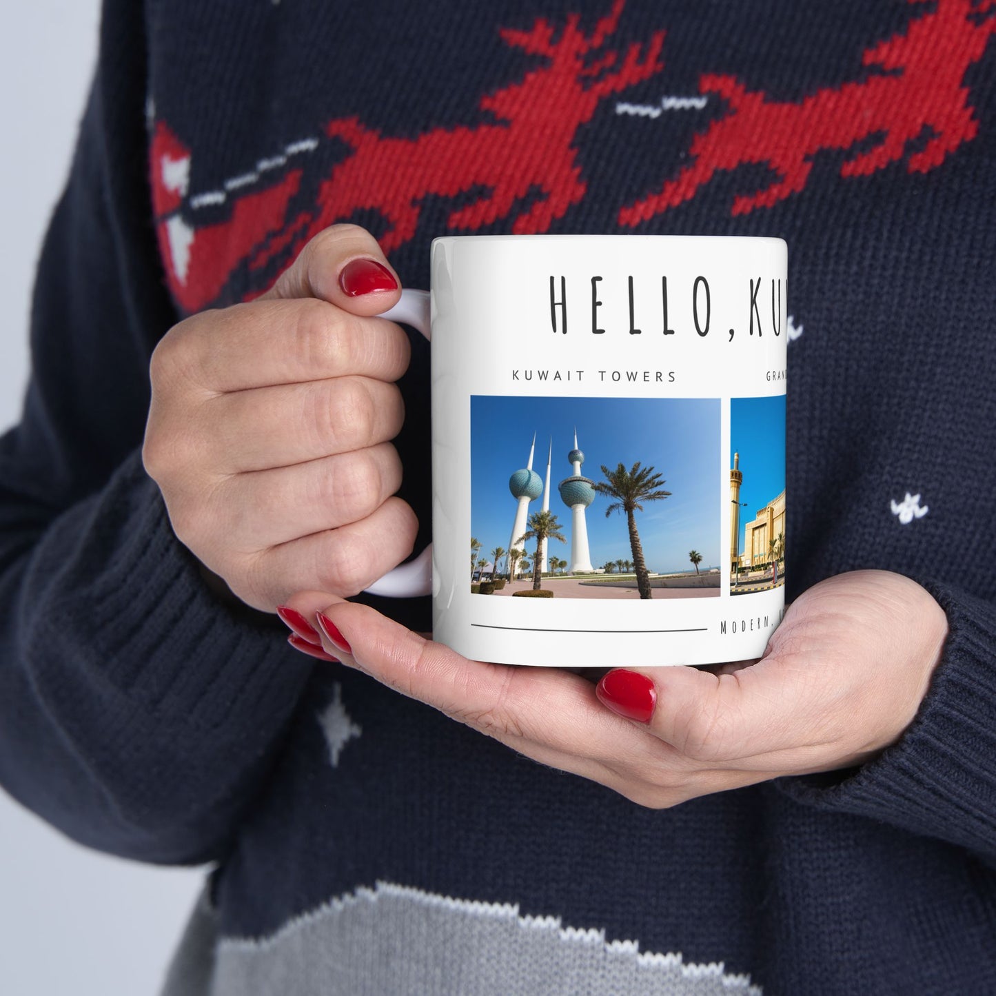Hello, Kuwait City! Ceramic Mug - 11oz & 15oz Options - 12180