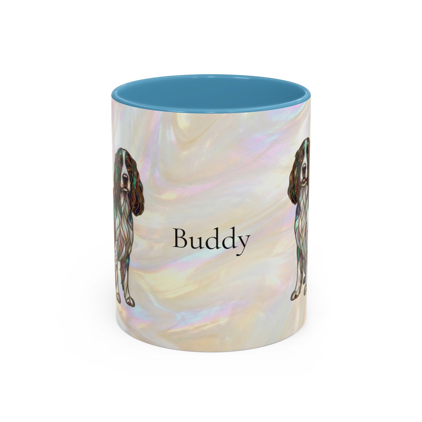 Springer Spaniel Accent Coffee Mug – Stained Glass Design 11/15oz - 14648