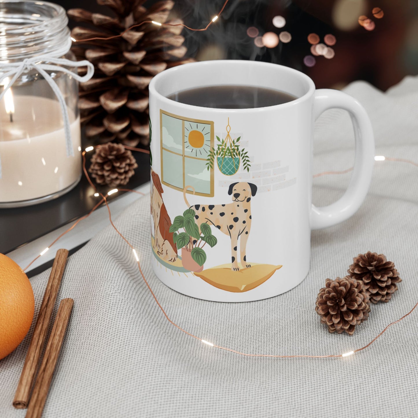 Always Room for One More Dog-Themed Ceramic Mug - Perfect for Pet Lovers, Home Decor, Gift for Dog Owners, Coffee Lover's Collection - 14163
