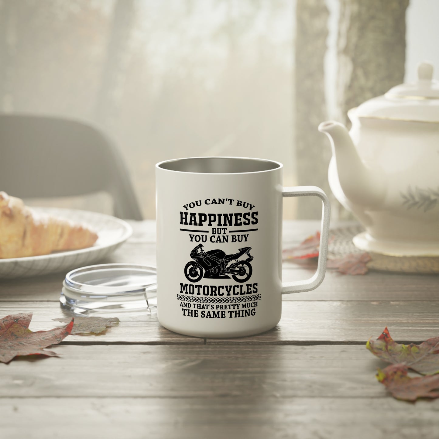 You Can't Buy Happiness But You Can Buy Motorcycles - Insulated Coffee Mug, 10oz - 13314