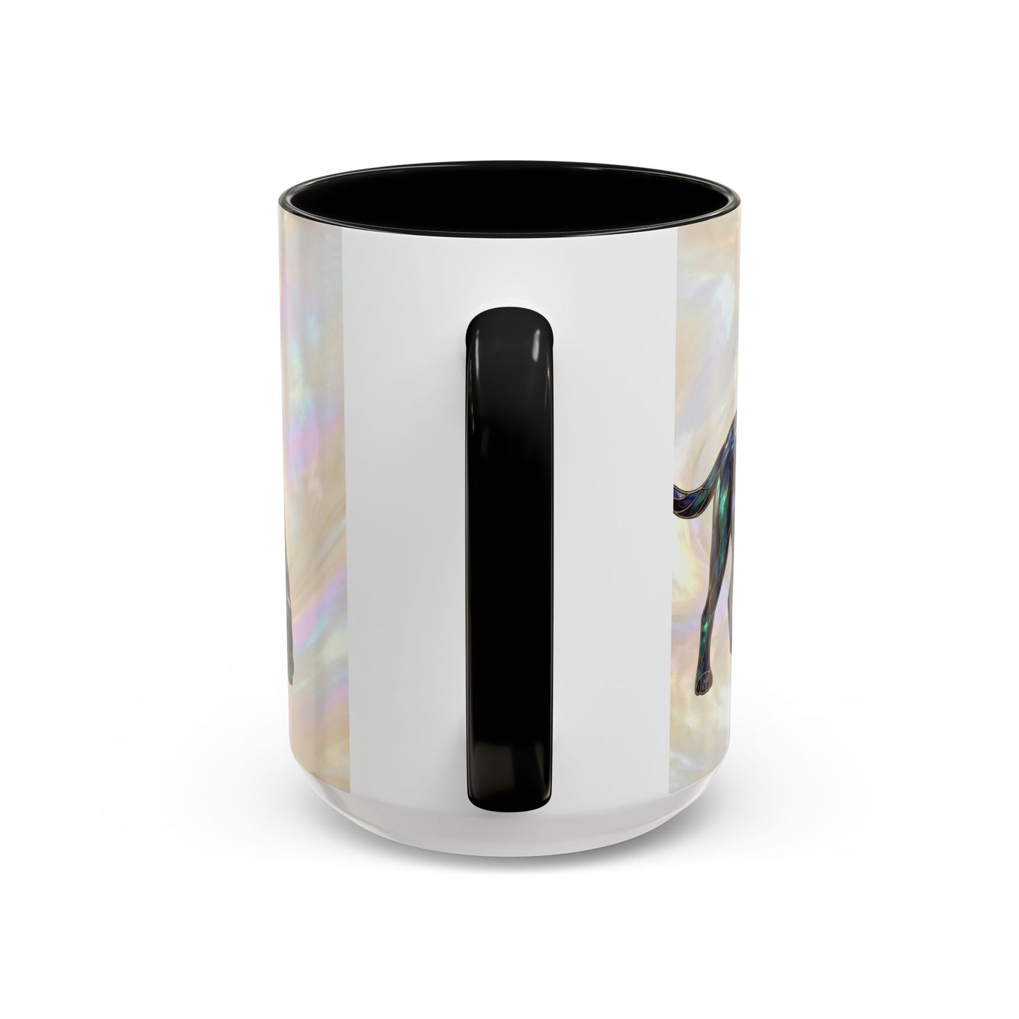 Black Labrador Accent Coffee Mug -Stained Glass Style (11/15oz) 14618