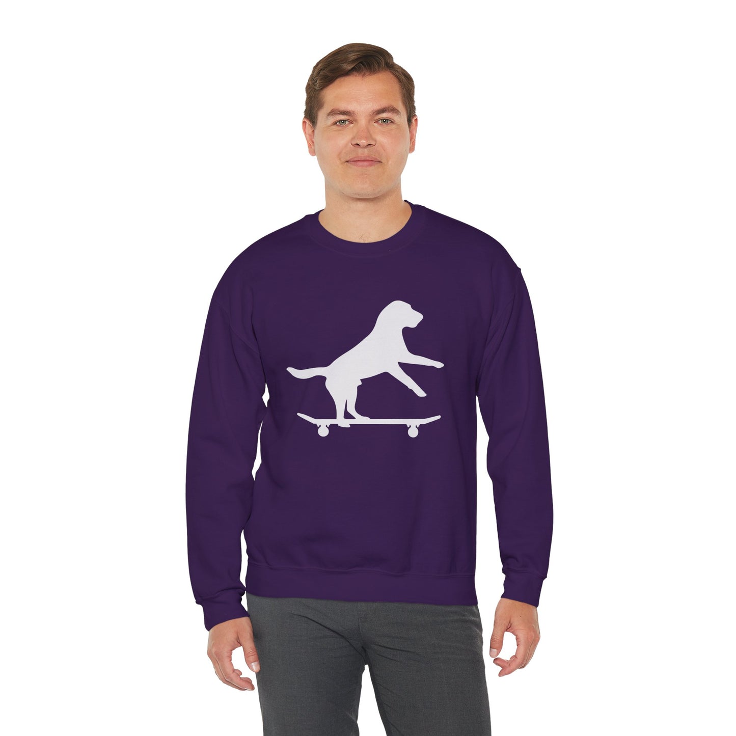 Skateboarding Pup - Unisex Heavy Blend™ Crewneck Sweatshirt