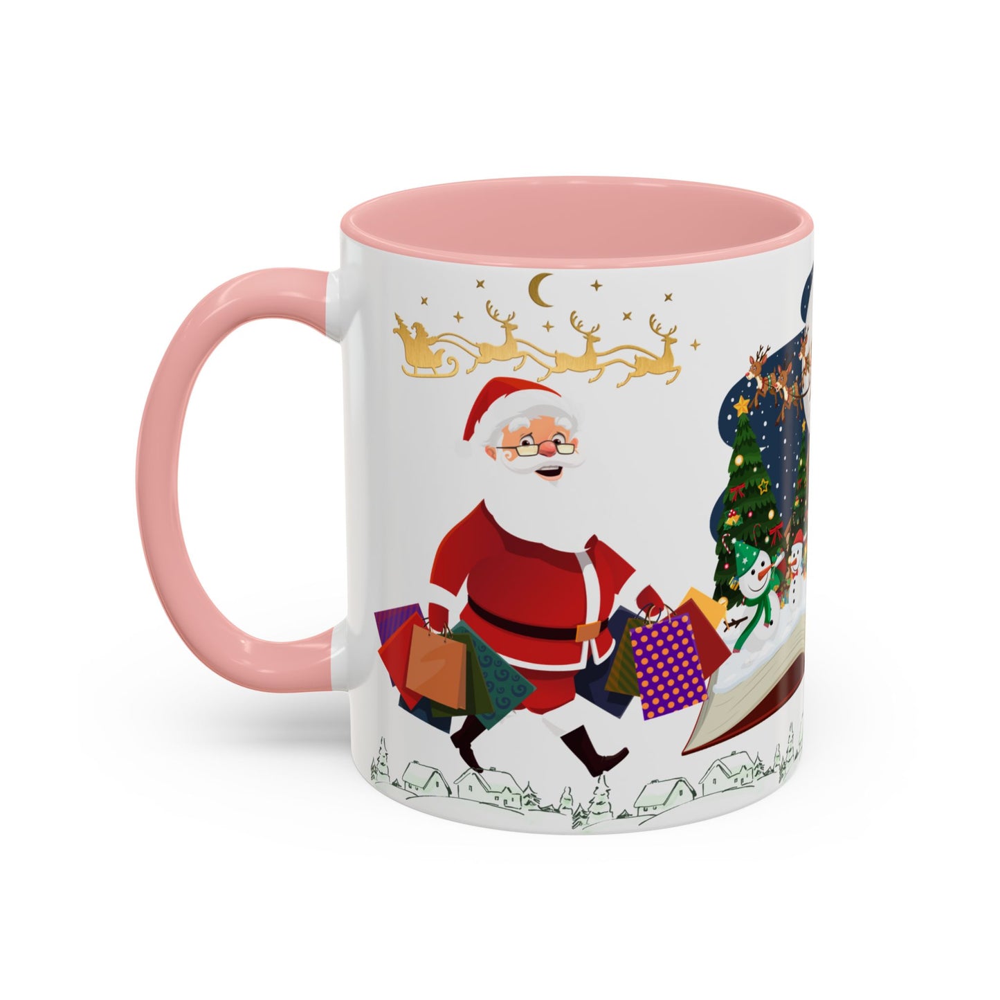 Santa is Coming - Accent Coffee Mug (11, 15oz)