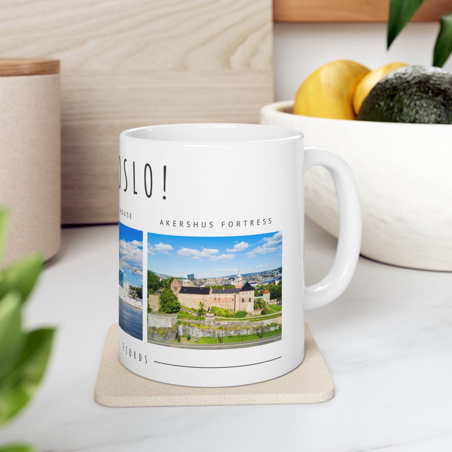 Hello Oslo Ceramic Mug - Perfect Gift for Travelers and Coffee Lovers - 11oz & 15oz - 12096