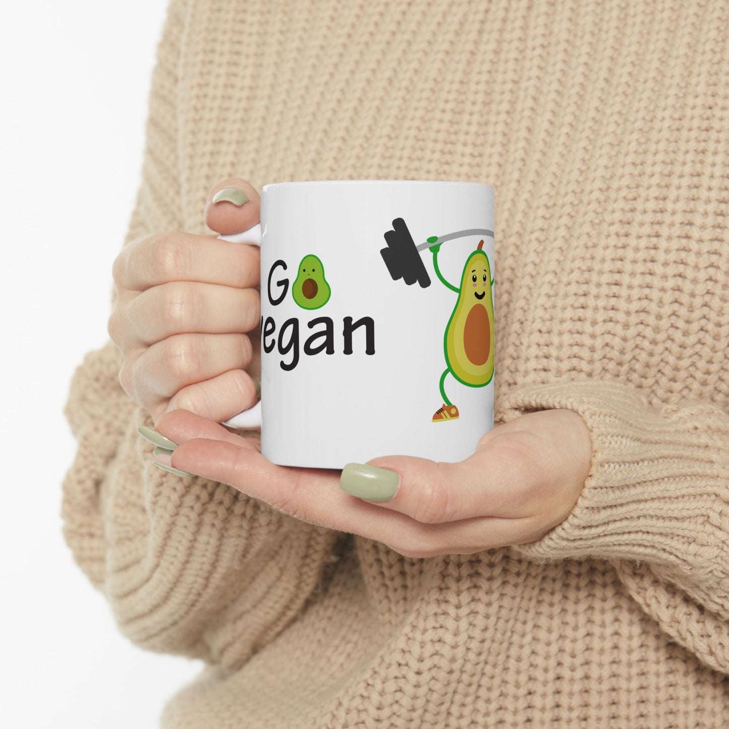 Vegan Power - Ceramic Mug, (11oz, 15oz)