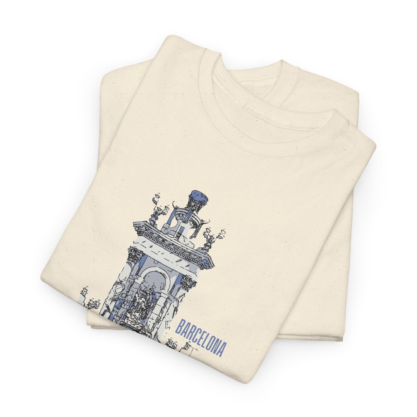 Barcelona Graphic Unisex Heavy Cotton Tee - Casual Travel Style - 12047