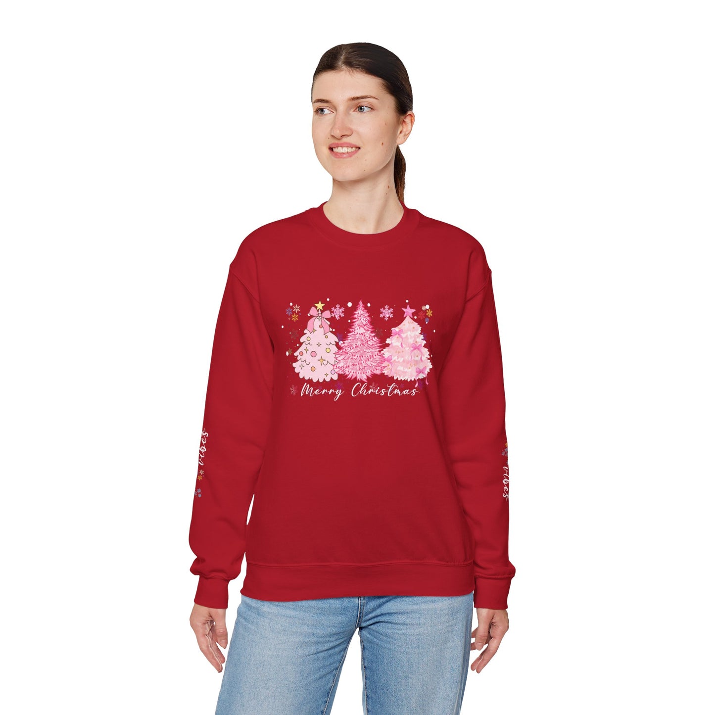 Pink Christmas Trees - Unisex Heavy Blend™ Crewneck Sweatshirt - 10334