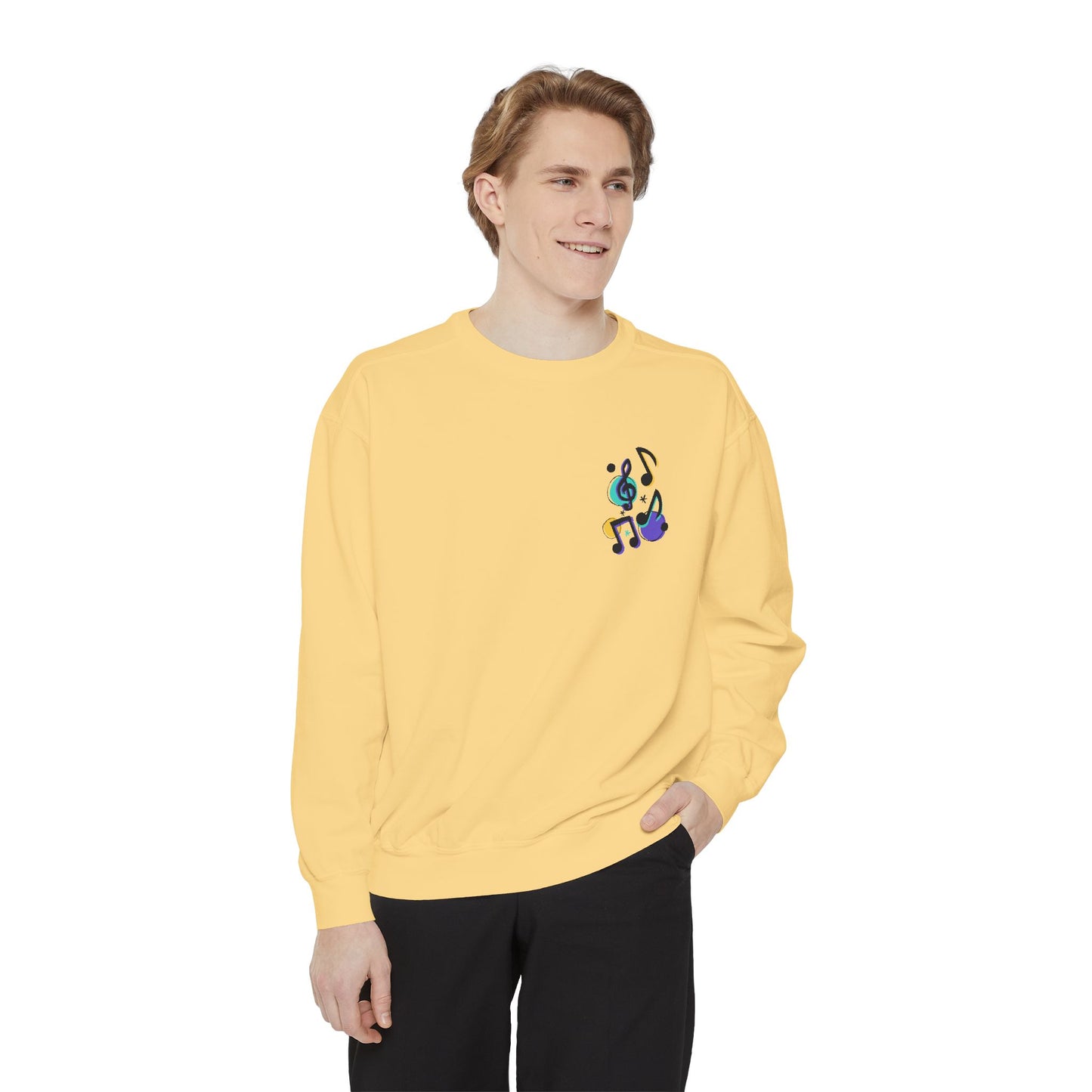 Music Notes - Unisex Garment-Dyed Sweatshirt - 11247