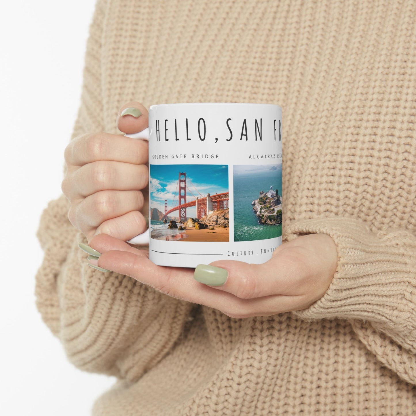 Hello San Francisco Ceramic Mug - Perfect Gift for Travelers - 12164