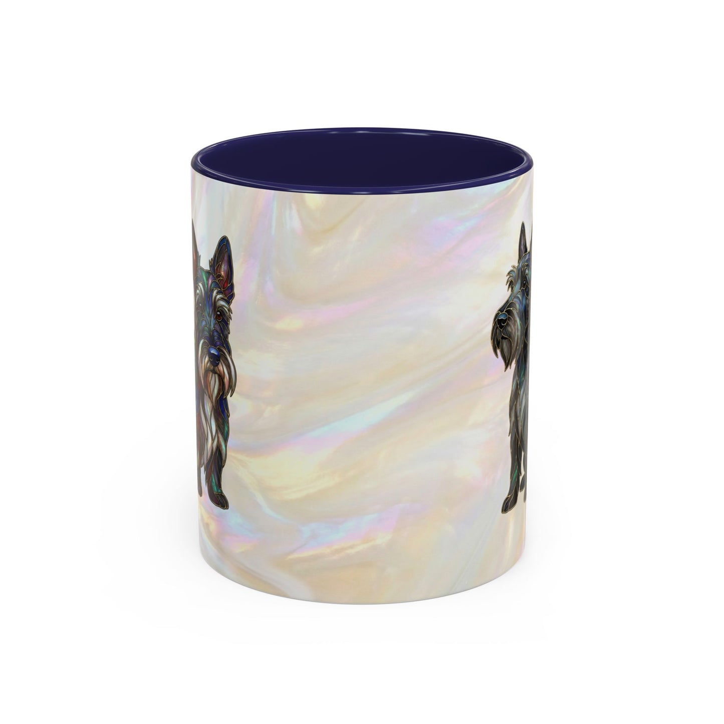 Scottish Terrier Accent Coffee Mug – Stained Glass Design 11/15oz - 14644