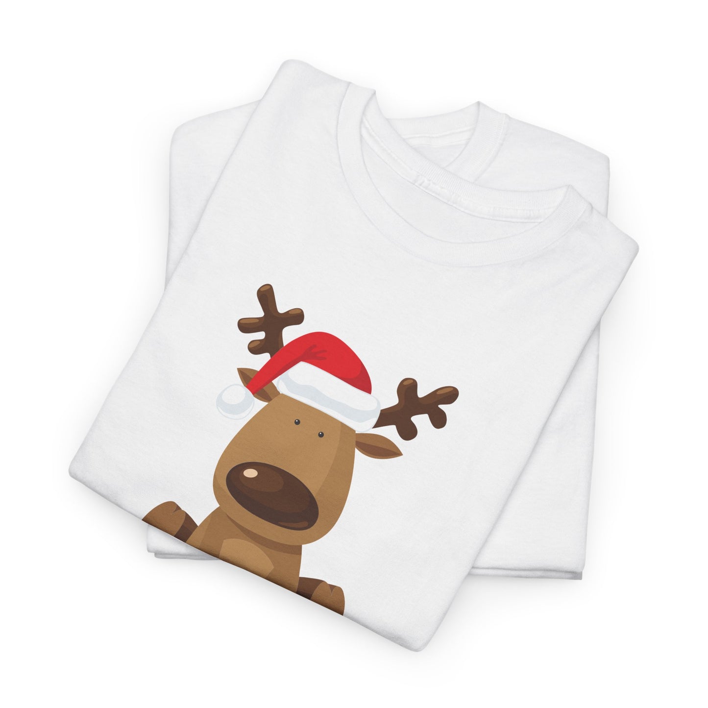 Reindeer: Merry Christmas - Unisex Heavy Cotton Tee